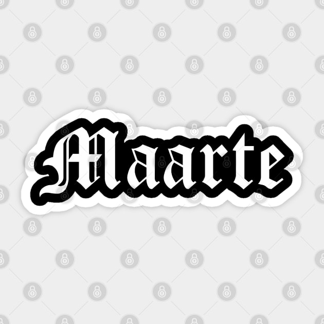 MAARTE FILIPINO WORD WHITE Sticker by Aydapadi Studio